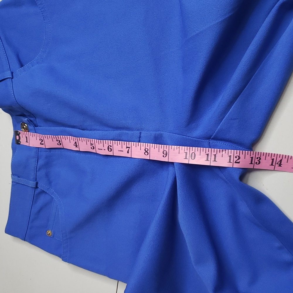 Vintage St. John Sport Womens Straigt Leg Pants Size 2 Blue Old Money 80s Career - Picture 12 of 15